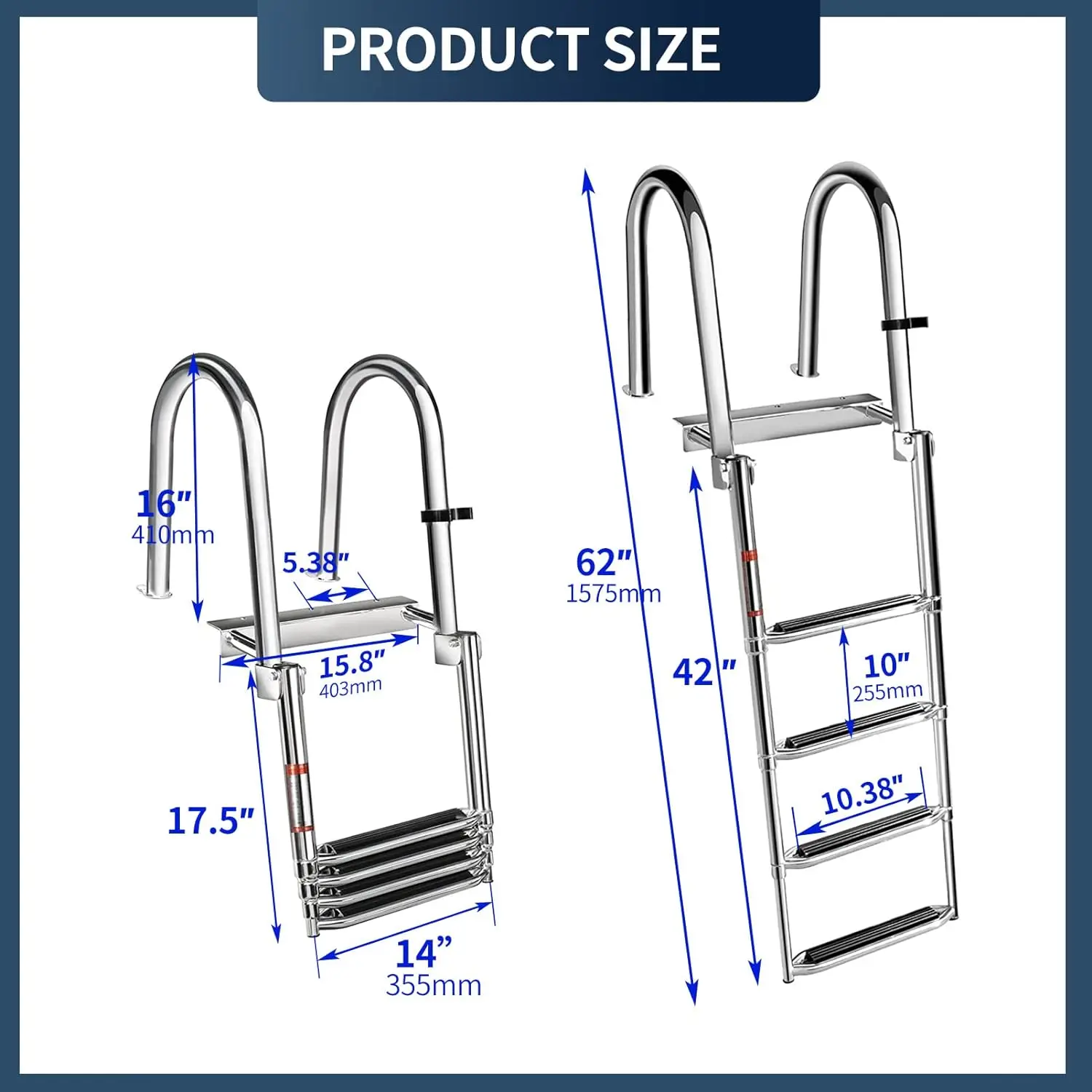 Telescopische Ladder Rvs Trapladder Vouwboot Ladder