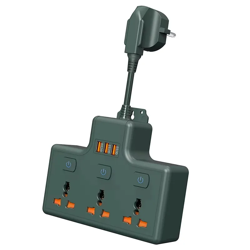 HotSelling العالمي قطاع الطاقة تمديد المجلس مع منفذ Usb 3AC تمديد كابل المقبس متعدد التوصيل منفذ موسع قطاع الطاقة