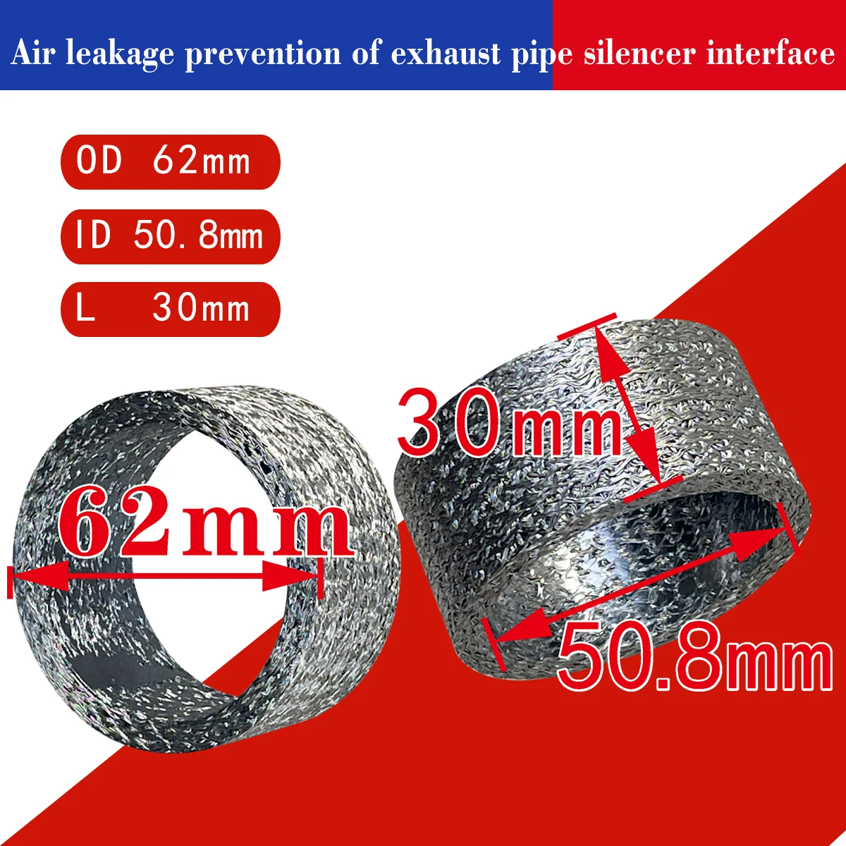 Exhaust Pipe Muffler Connection Gasket For Kawasaki Ninja ZX10R ZX10R ZX1000 2011-2018 ZX1002 2017-2022 Ninja ZX10RR 17-21