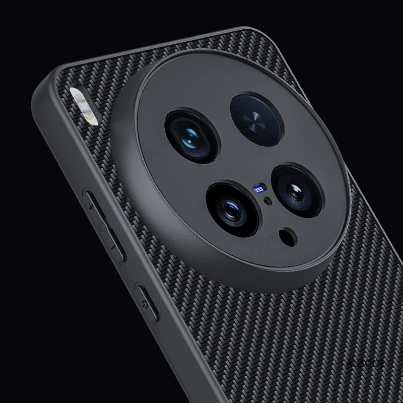 Stoßfest Funda für VIVO X200 Ultra Fall Luxus Faser Textur PU Leder Schutz Zurück Abdeckung Capa