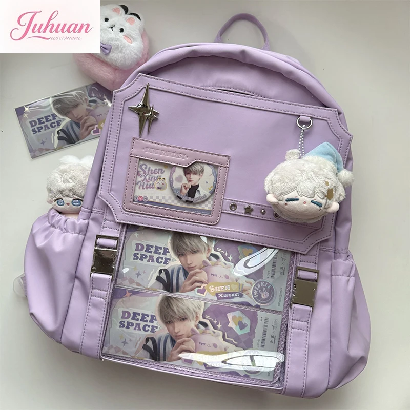 Japanese Two-dimensional Backpack Large Food Volume College Neutral Student Class Computer 40cm Baby Bag Double Shoulder Lta Bag