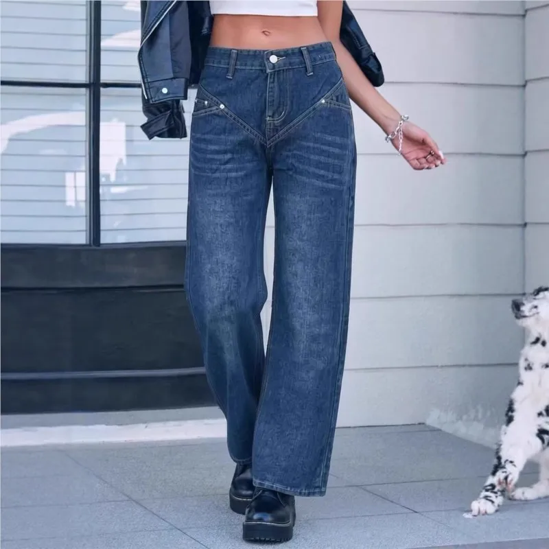

Retro High Street Wide-leg Jeans for Women Winter 2026 New Black Pants All-match Commuting Hot Girls