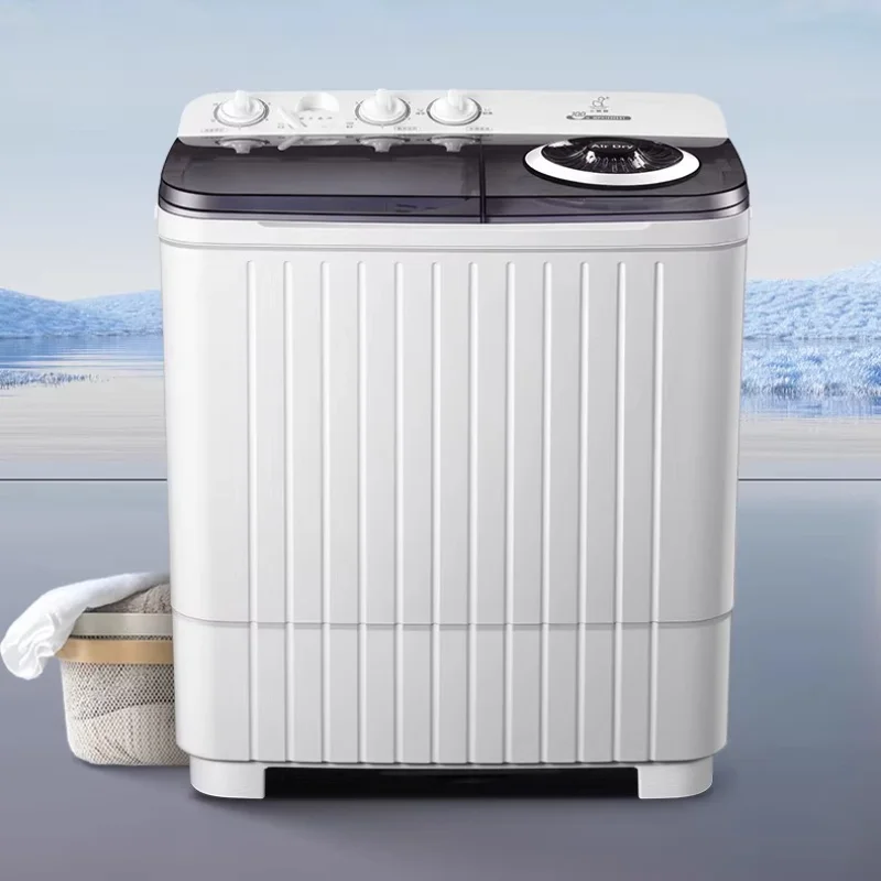 10KG Semi - Automatic Twin Tub Top Load Washer Large Capacity Compact for Home Rental Mini Apartment Model 892