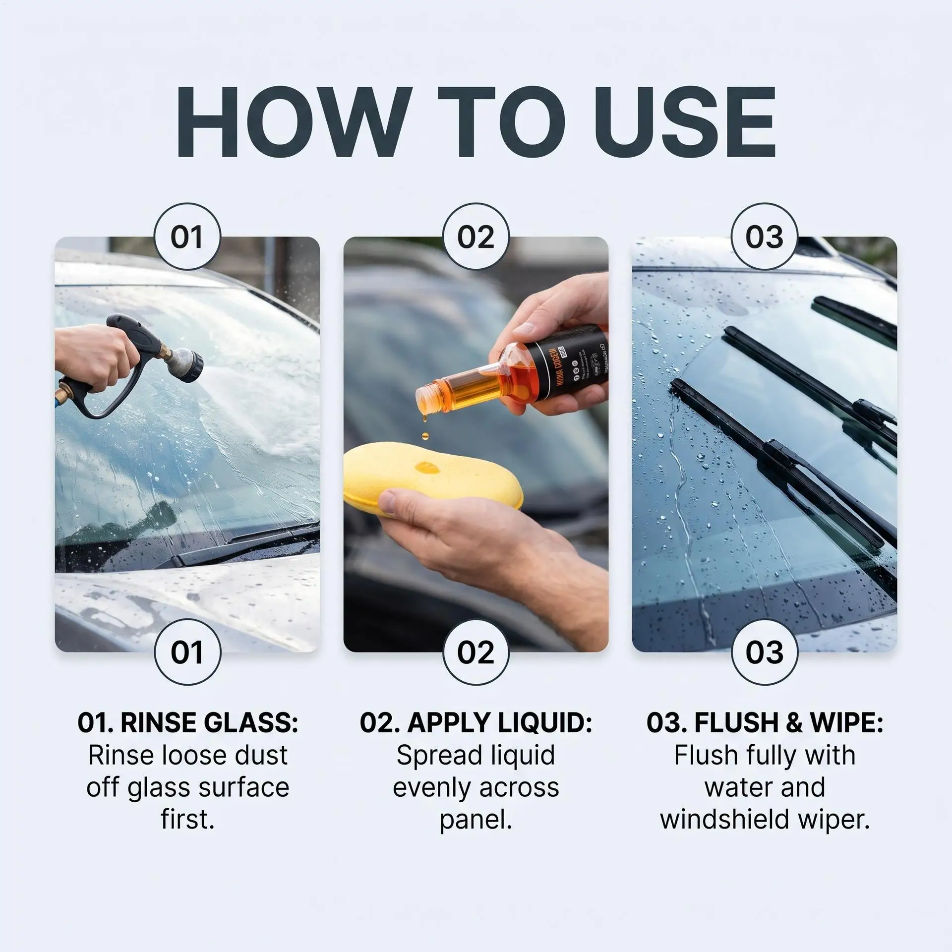 120ml Car Glass Oil Film Remover Automotive Windshield Cleaning Solution Window Cleaner Liquid for Driver Traveler Auto Care