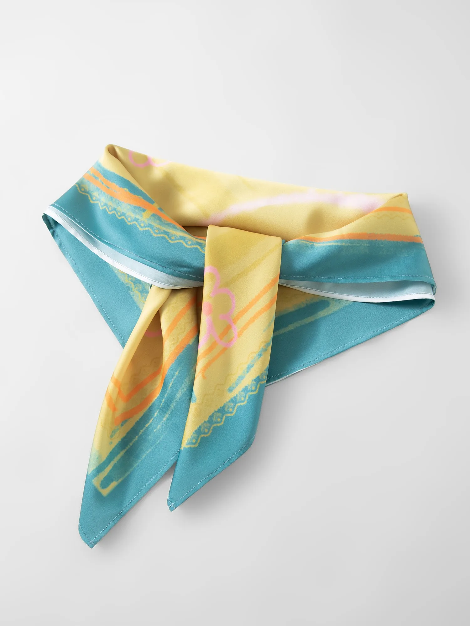 FSLE 2026 Summer Women's Square Love Print Small Scarf - Versatile Hair Accessory and Lightweight Wrap for Daily Style image 5