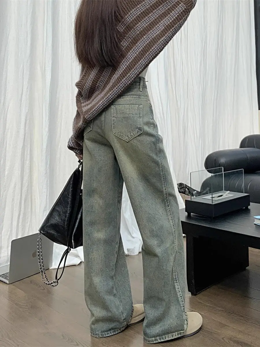 

Женские джинсы-палаццо, расклешенные брюки-клеш, удлиняющие ноги, грушевидный силуэт, шикарный элегантный современный палаццо