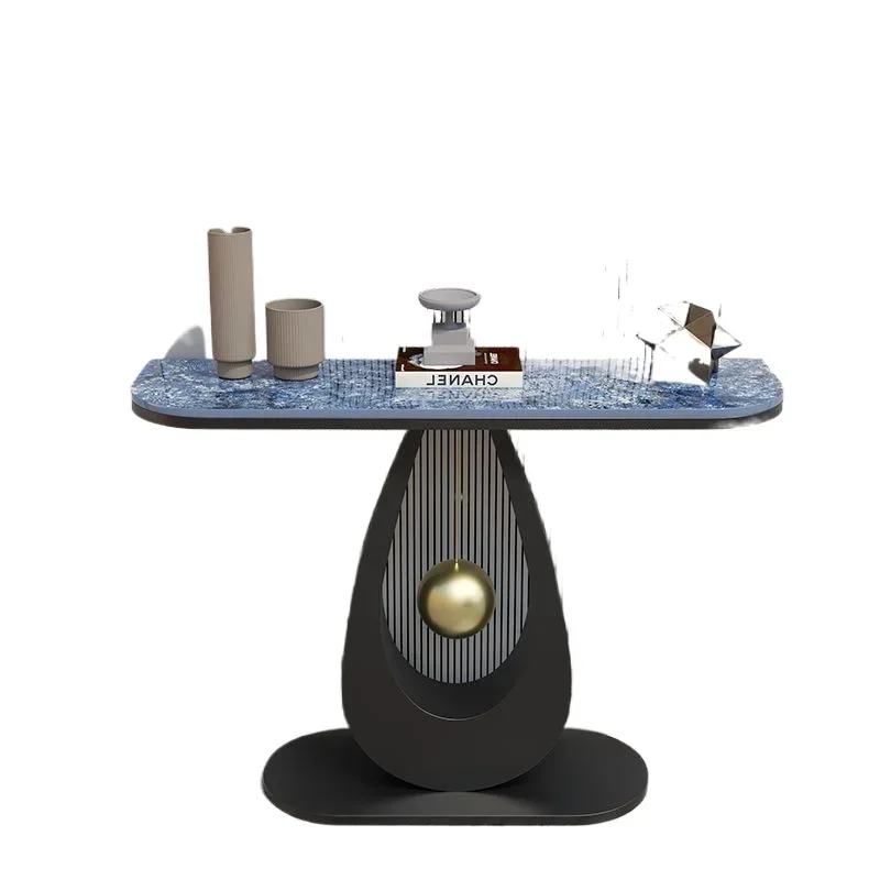 

Nordic light luxury rock slab entrance living room entry table Internet celebrity minimalist shelf modern minimalist ultra-nar