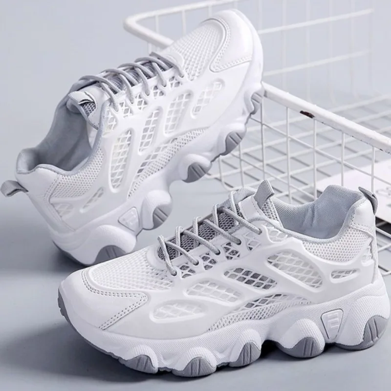 Breathable Mesh Chunky Sneakers Outdoor Sports Fitness Women Shoes Fashion Casual Running Sneaker New Comfortable Platform Shoes
