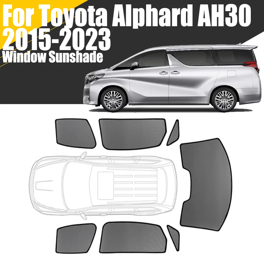 

Магнитный автомобильный солнцезащитный козырек на заказ для Toyota Alphard AH30 2015-2023, сетчатая занавеска, переднее лобовое стекло 2016 2017 2018 2019