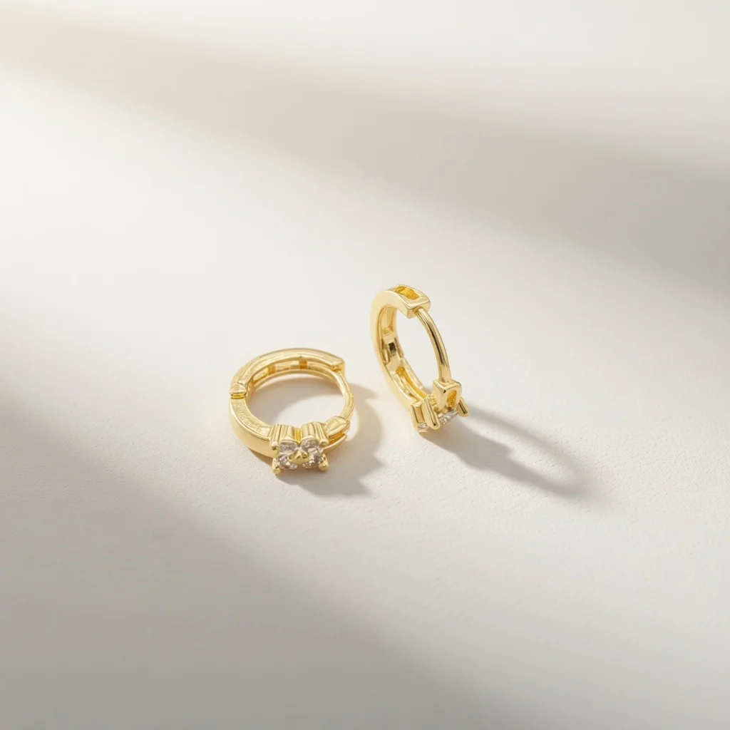 Multi cut zircon earrings for women, buckle earrings, light luxury jewelry, daily wear for parties, holiday gifts