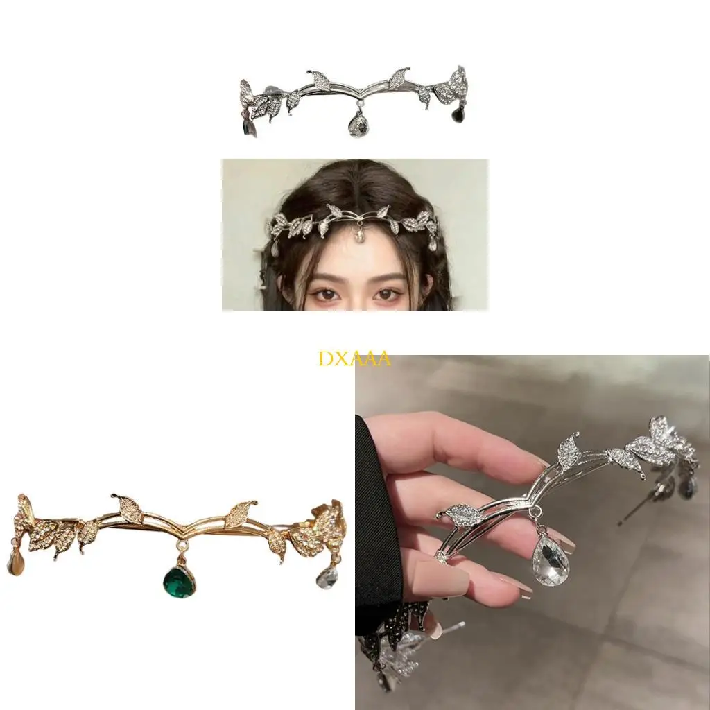 

DXAA Elegant Adjustable Headbands with Sparkly Rhinestones and Tassels for Celebrations