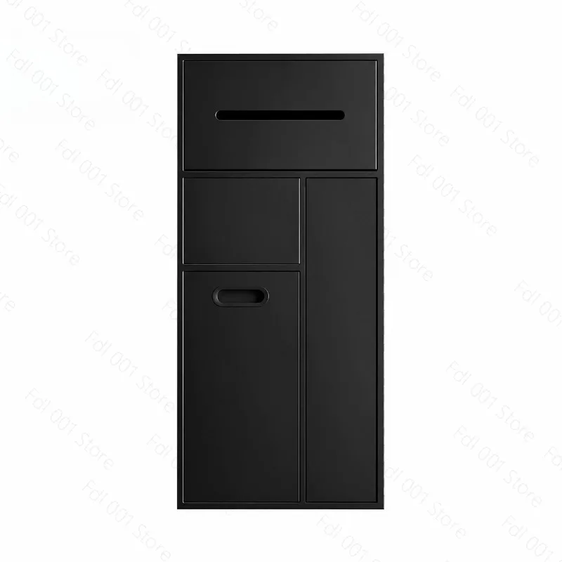 Toilet Inserted Cabinet Stainless Steel Inserted Toilet Niche Inserted Toilet Brush Multifunctional Trash Can Shelf