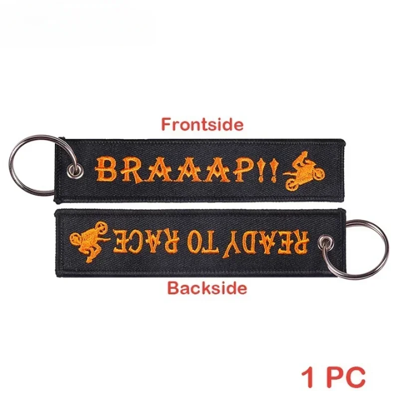 Porte-clés brodé Fast As Ride Lettering, gril de moto, porte-clés avant le vol, pendentif de sac, clé de voiture, JOR