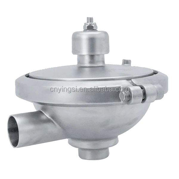 Nuevo Stock llegada grado alimenticio SMS 2 "50,8 MM SS316L AISI316L válvula de presión constante neumática de aire soldado