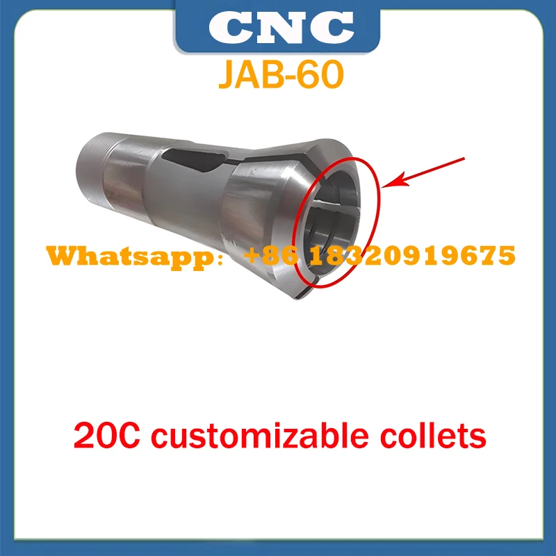 CNC High speed Rotary air pressure JAB-60 hollow chuck inside the outer clip collet clip pneumatic chuck collet chuck cyclmotion