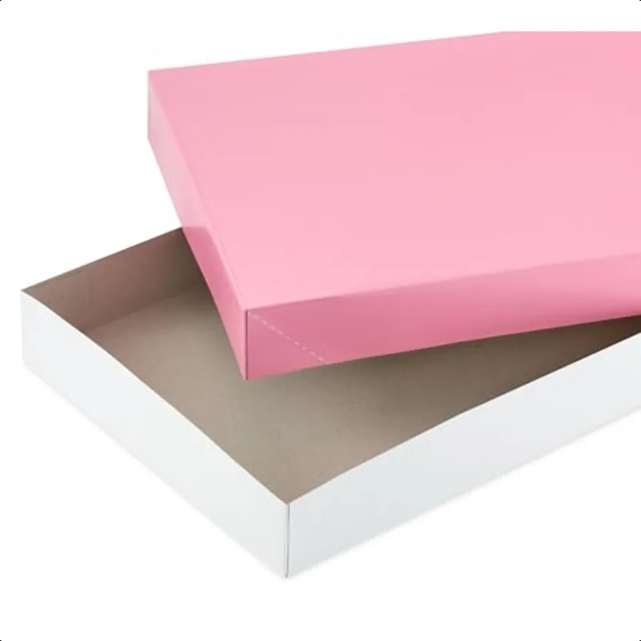 Medium Gift Boxes with Lids 8 Shirt Boxes 2 Each: Red Pink Blue Black for Birthdays Baby Showers Valentine's Day Mother's Day F