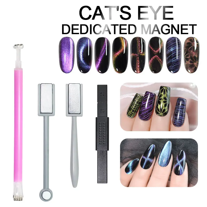 Nail Art Cat Eye Magnetic Stick 9D Effect Strong Plate UV Gel Line Strip Multi-function Magnet Board Nail Art Maincure Tools