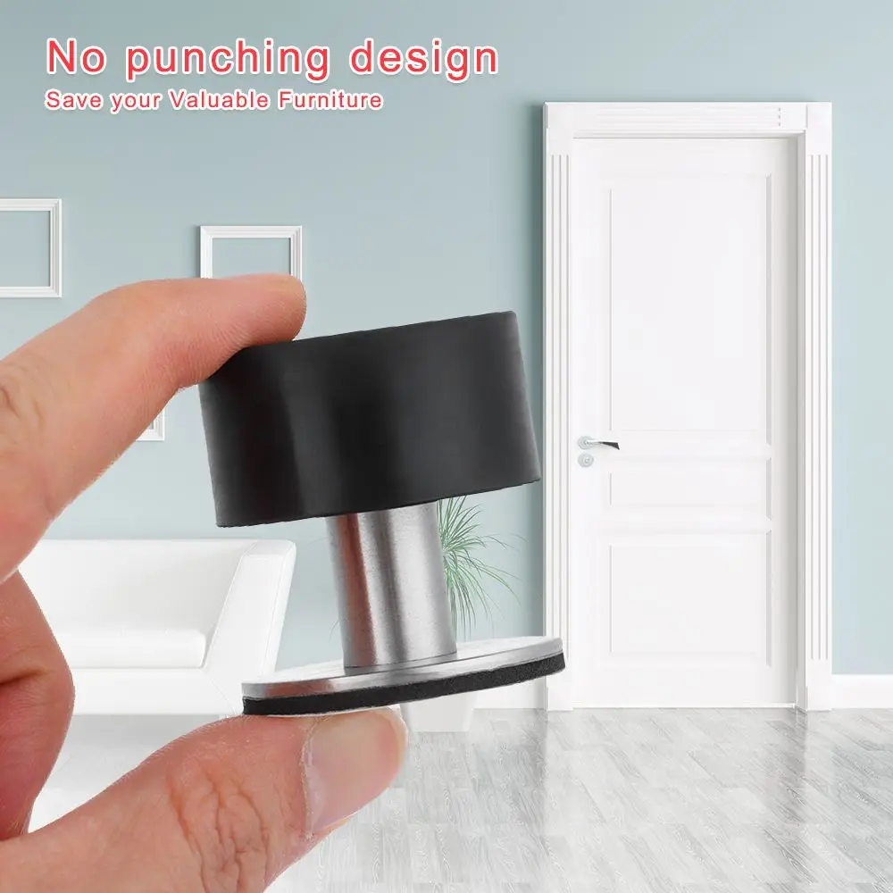 Self Adhesive Heavy Duty Non Punch Door Stopper Rubber Floor Protector Door Stop Rubber Stopper