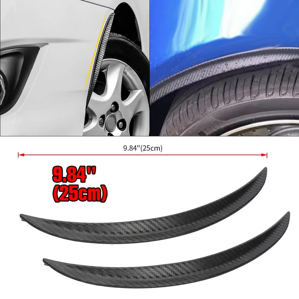 2pcs Car Arch Wheel Fender Flare Spoiler Protector Lip Anti-Scratch Soft Strip Wheel Eyebrow Lip Fender Flares Universal