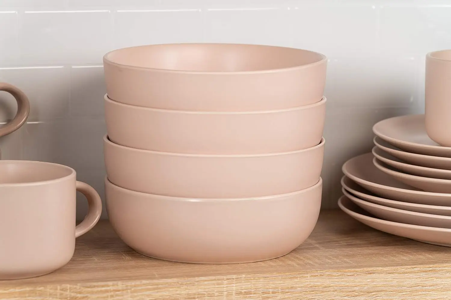 ชุดชามอาหารวอซี แมท สีบลัช จำนวน 6 ใบ