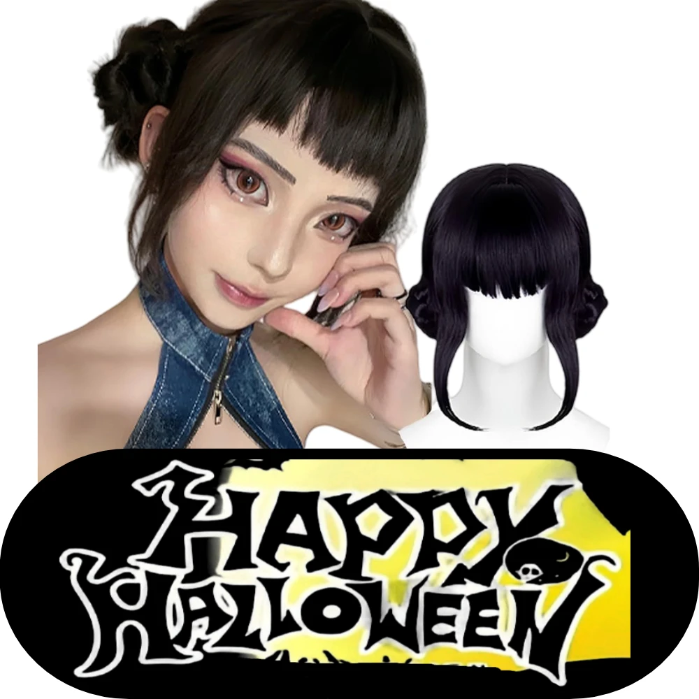 Peruka do cosplayu dla dzieci, dziewcząt, inspirowana filmami Kpop, Mira Rumi Zoey, fioletowo-czarno-czerwona, długie włosy, akcesoria na Halloween, rekwizyty do cosplayu, NOWOŚĆ 2025