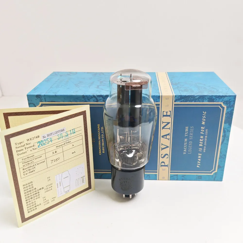 PSVANE WE274B Rectifier Tube Compatible with 5U4G/5Z3P/5AR4 Gallbladder Machine Upgrade, Western Electric Voice Reproduction