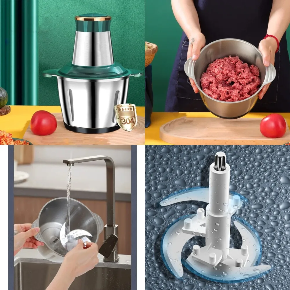 Jengibre para picadora trituradora, trituradora USB y Mini máquina de verduras triturada resistente, utensilios de cocina Devi, ajo eficiente