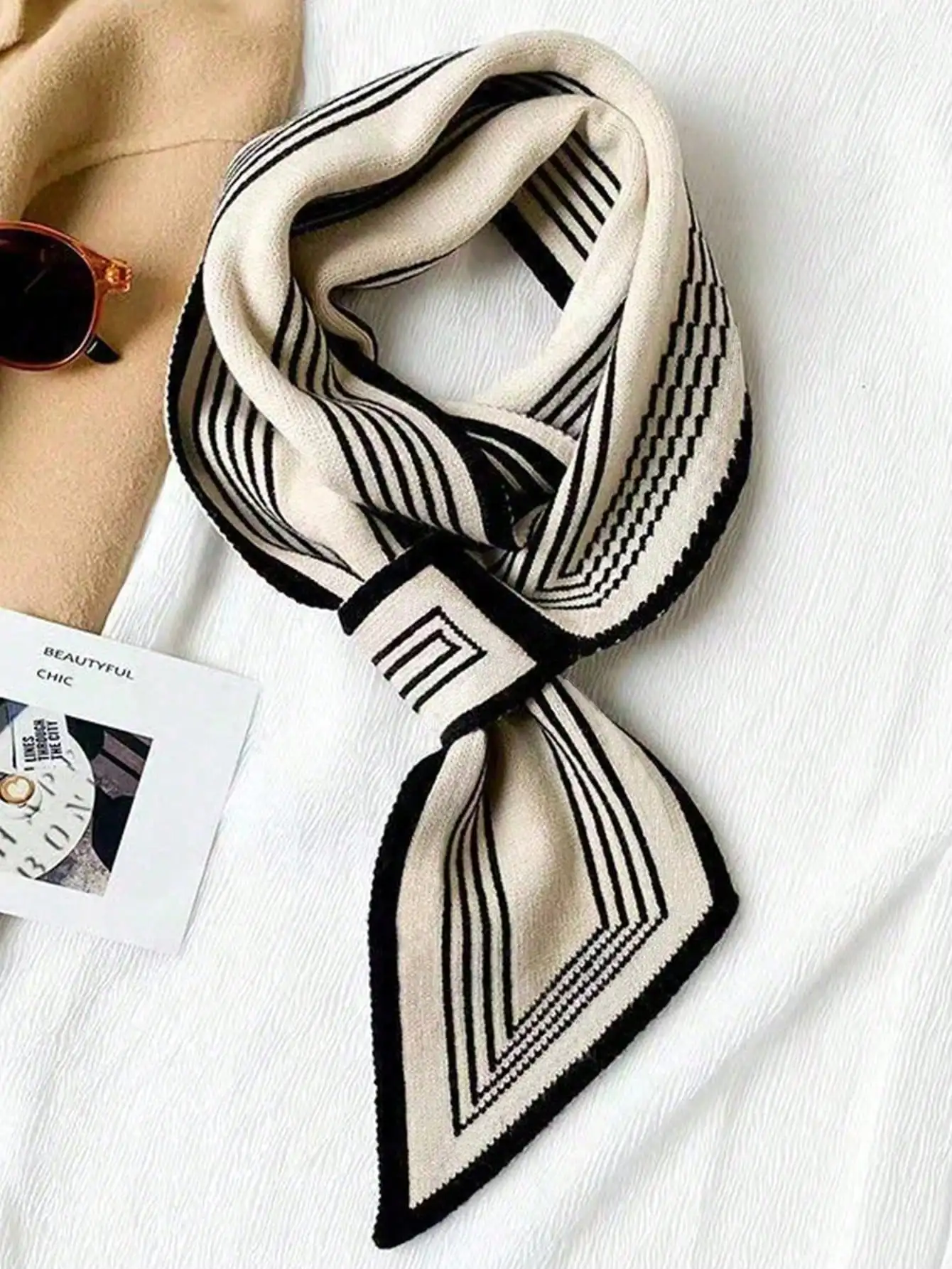 

Vintage Knitted Button Scarf For Women Warm And Fashionable Winter Neck Protection Soft Cozy Winter Accessory Stylish Retro Scarf For Cold Weather