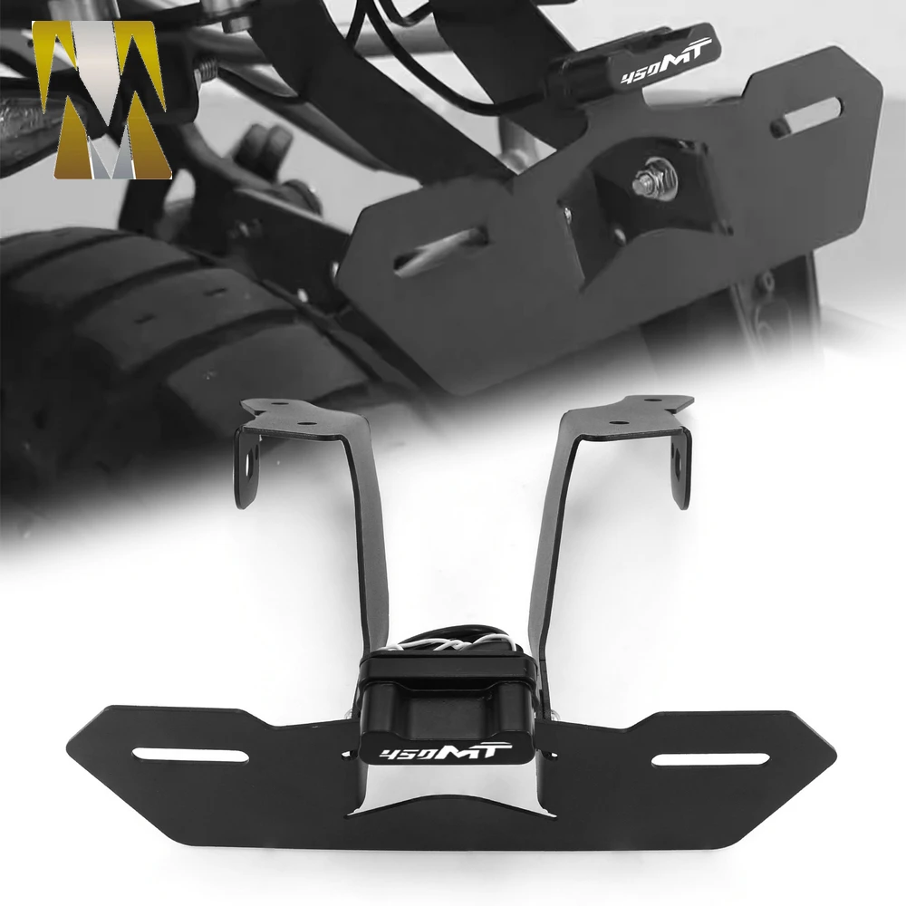 

450MT Motorcycle License Plate Holder Fender Eliminator Tail Tidy LED Light For CFMOTO 450 MT mt 2024 2025