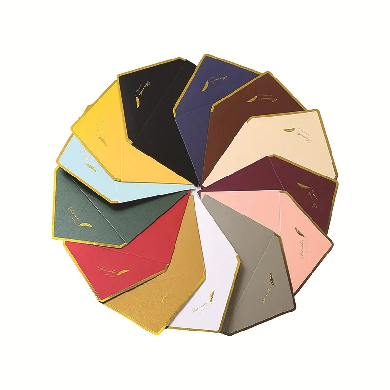 10pcs 18x13cm Envelope 250g Thickening Golden Edged for Wedding Invitations Postcard Envelope High-grade Busines Giftbox Packing