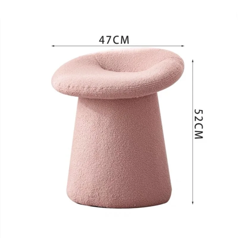 Nordic Internet Celebrity Shoe Changing Stool Modern Simple Sherpa Makeup Stool Customizable Living Room Chair Bedroom Furniture