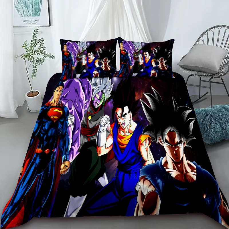 Duvet Cover 3D Dragon Ball Printed Bedding Set Double Queen King Size Bedroom Home Textile for Birthday Kids Christmas Gift