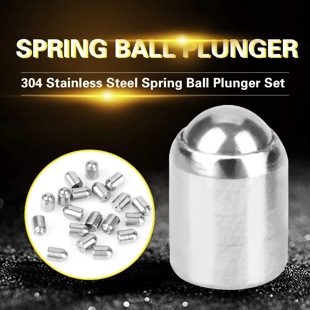 Y50A-20 Pcs 2X3mm Stainless Steel Ball Plunger Spring Ball Plunger Push Fit Ball Spring Ball Plungers Set Screws Bolts