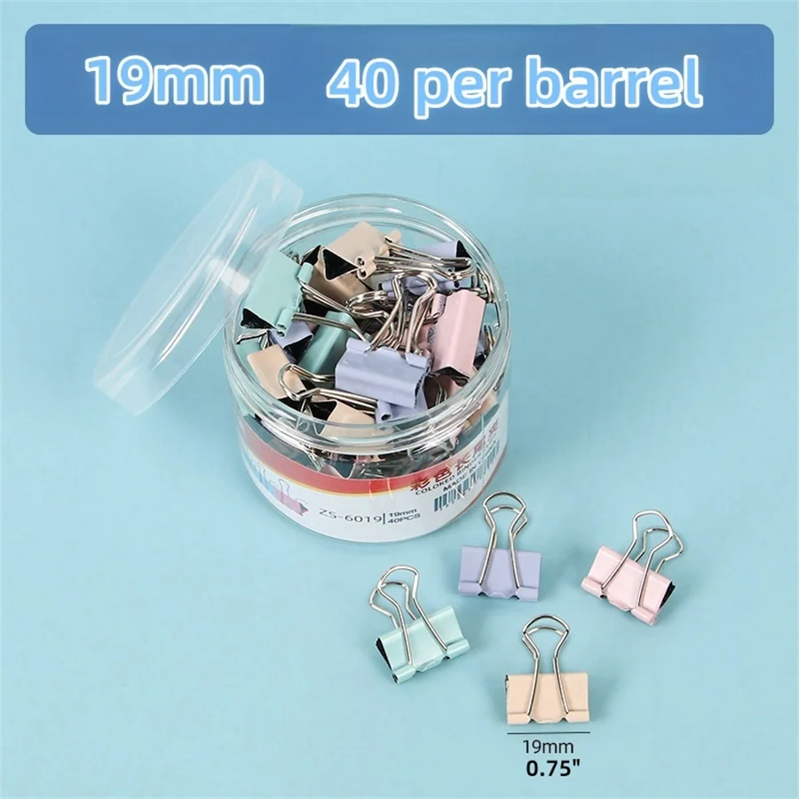 Colorful Metal Paper Clips High Quality Binder Clips Document Office School Stationery Binding Learning Supplies Free Shipping