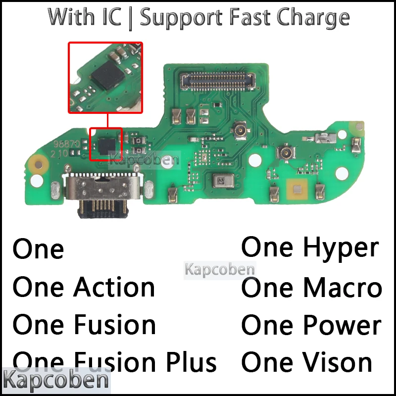 Złącze ładowarki dokującej USB do Motorola Moto One Action Vision Fusion Hyper Macro Power Plus Moduł płytki ładującej Flex Ports