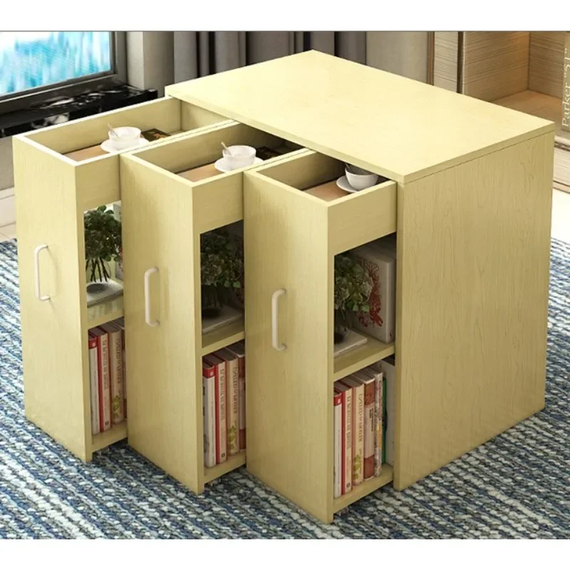 Seam storage cabinet Pull-out mobile with door Small bookcase rack Table side cabinet Low locker Small apartment locker Narrow