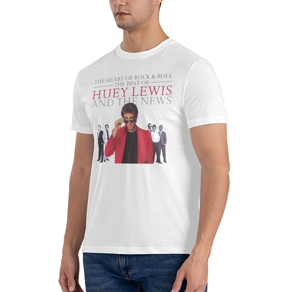 Huey Lewis Men's Classic Unisex Cotton T-Shirt for Men & Women, Classic Tee