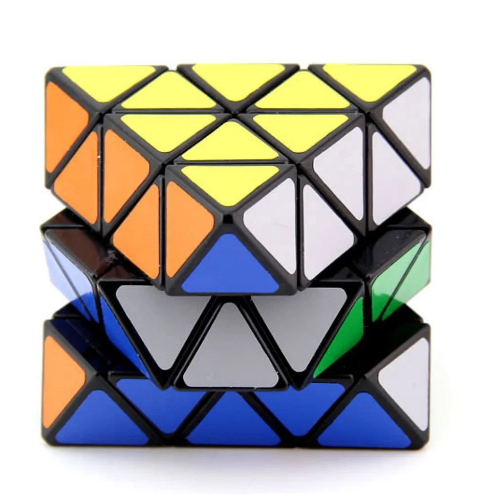 LanLan 8-osiowy Octahedron 3x3 Face Turning Octahedron Magic Cube Black Puzzle Zabawka edukacyjna Specjalne puzzle Cube Toys