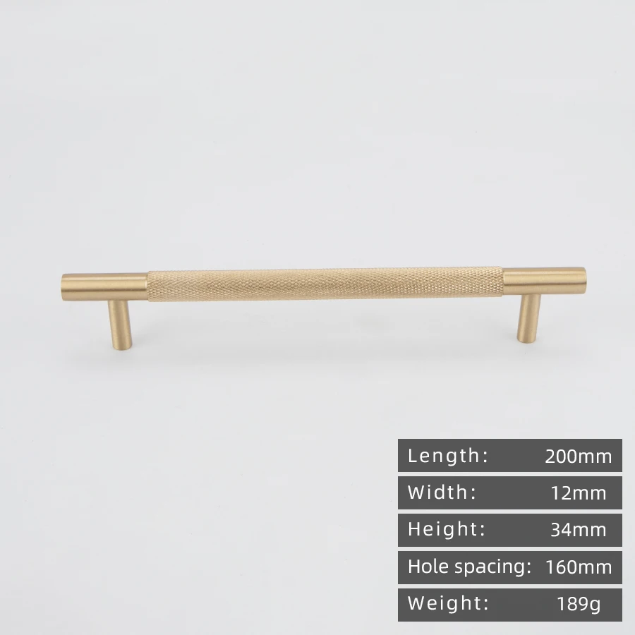 KEDLO Massief messing knoopgreep 500mm lange handgreep keukenkast Europese stijl licht luxe geborsteld messing gouden handgreep