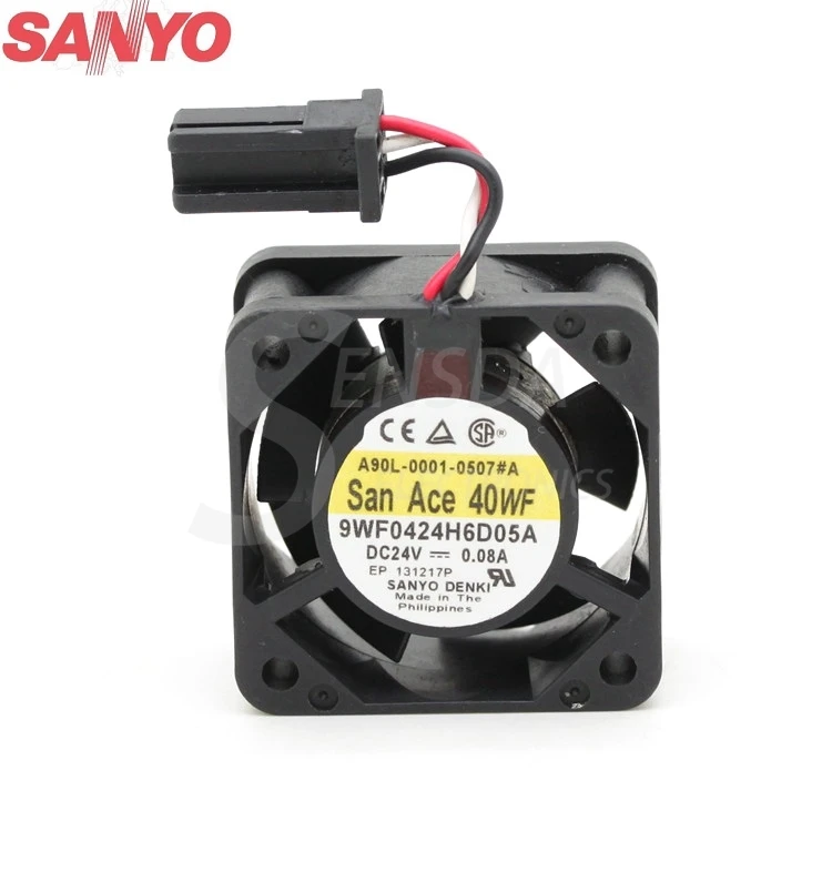 Original waterproof fan For Sanyo 9WF0424H6D05A 24V 0.08A For  dedicated fan