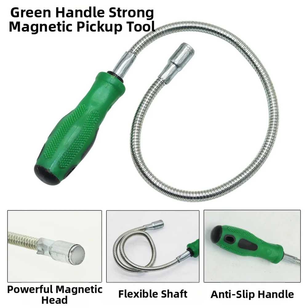 

Telescopic Magnetic Grabber Tool with Bendable Flexible Rod for Picking Up Metal Items in Tight and Distant Areas