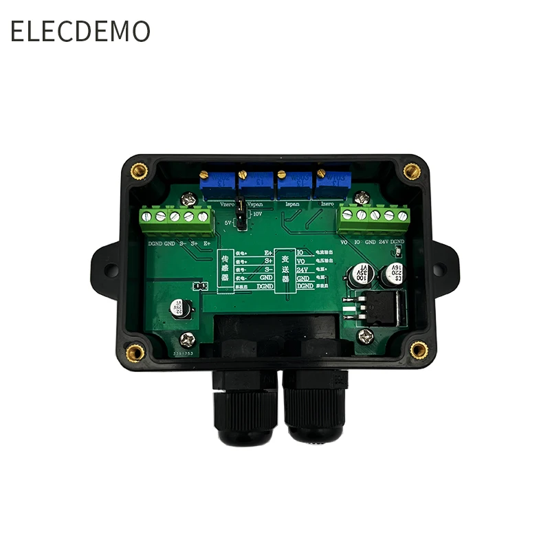 High-precision weighing sensor module to measure pressure and weight transmission signal amplifier to simulate voltage and curre