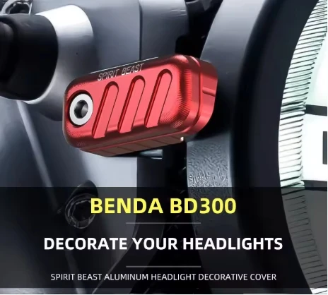 

Motorcycle headlight side cover Headlamp decorative cover Left and right cover of front headlight For Benda BD300