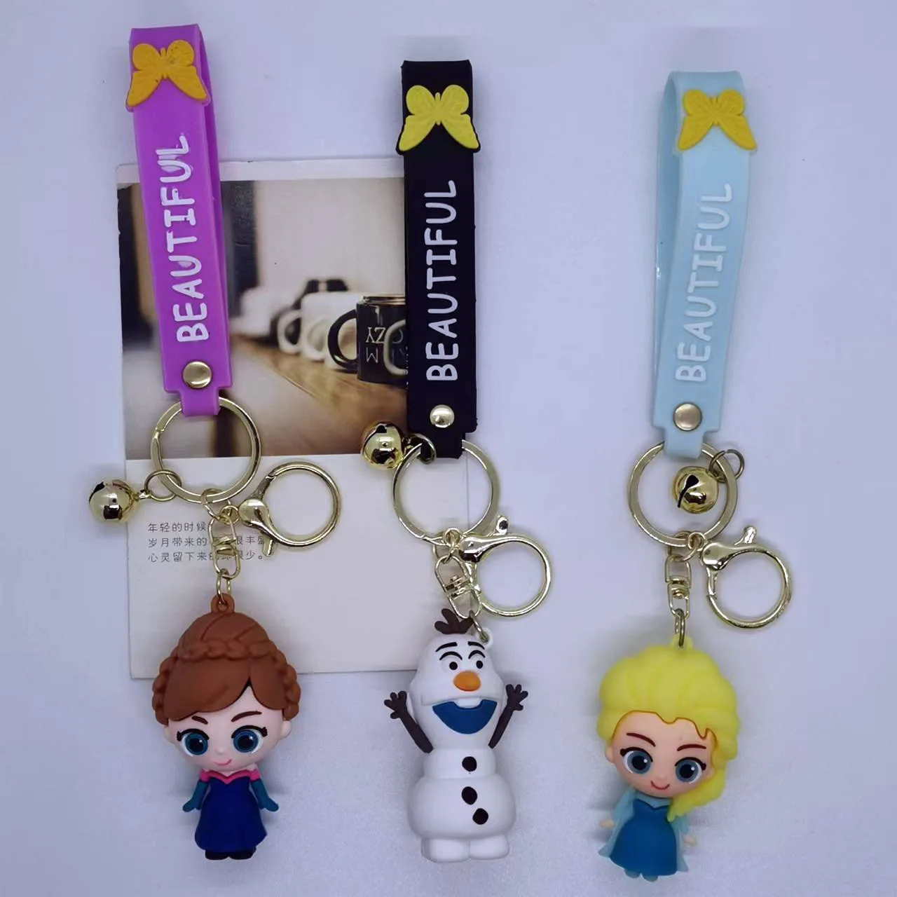 

Cross Border Creative Cartoon Frozen and Qichititi Keychains Bags Car Keychains Accessories Cute Personalized Gifts Y2k Anime