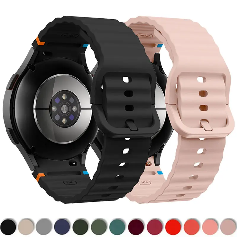 

Original Silicone Band for Samsung Galaxy Watch 7 FE 44mm 40mm 5Pro 45mm Sport Bracelet Galaxy Watch 4 6 Classic 43mm 47mm Strap