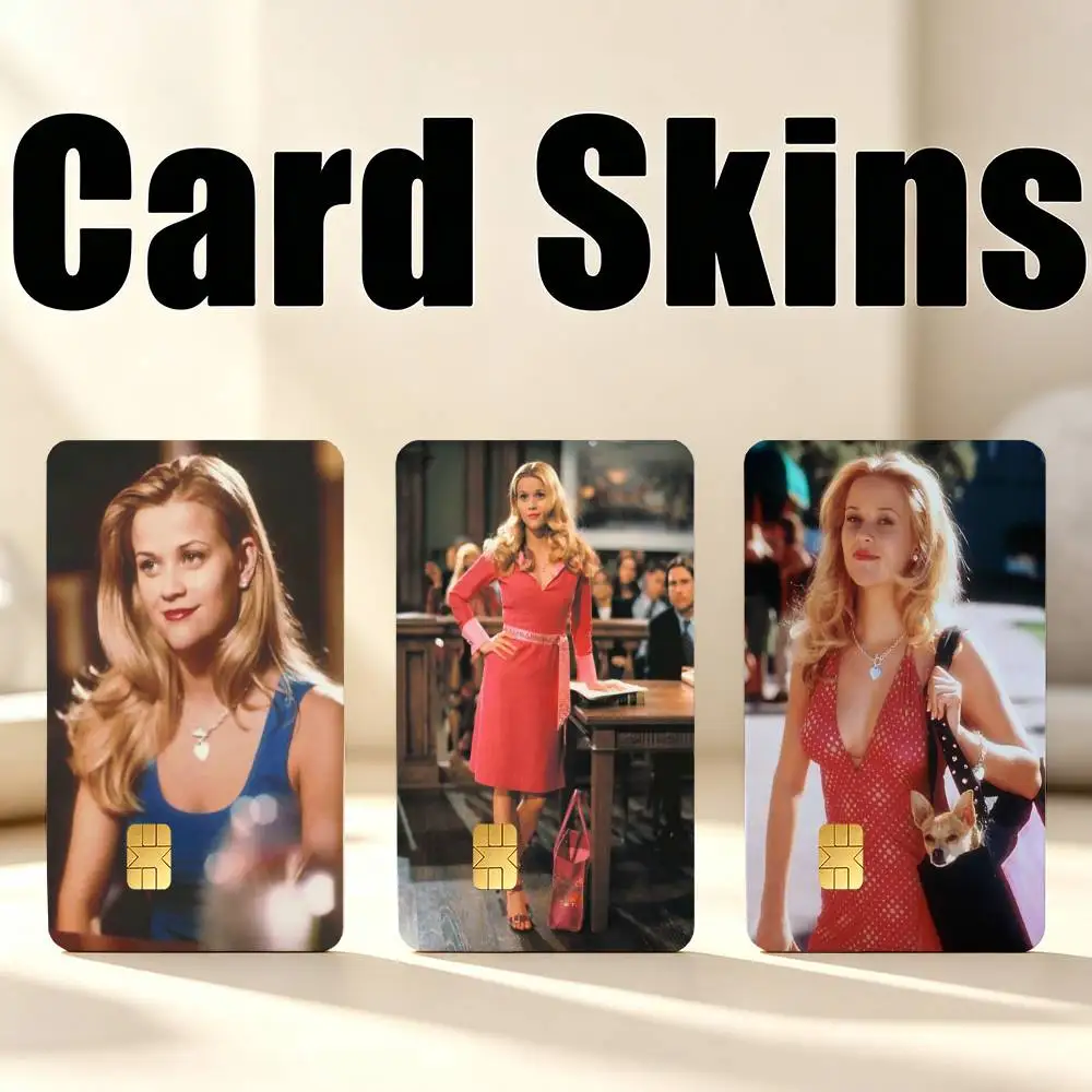 E-Elle Woods Bruiser R-Reese  1Set 4Pcs Waterproof Card Skin Stickers for Credit Bus IC Cards