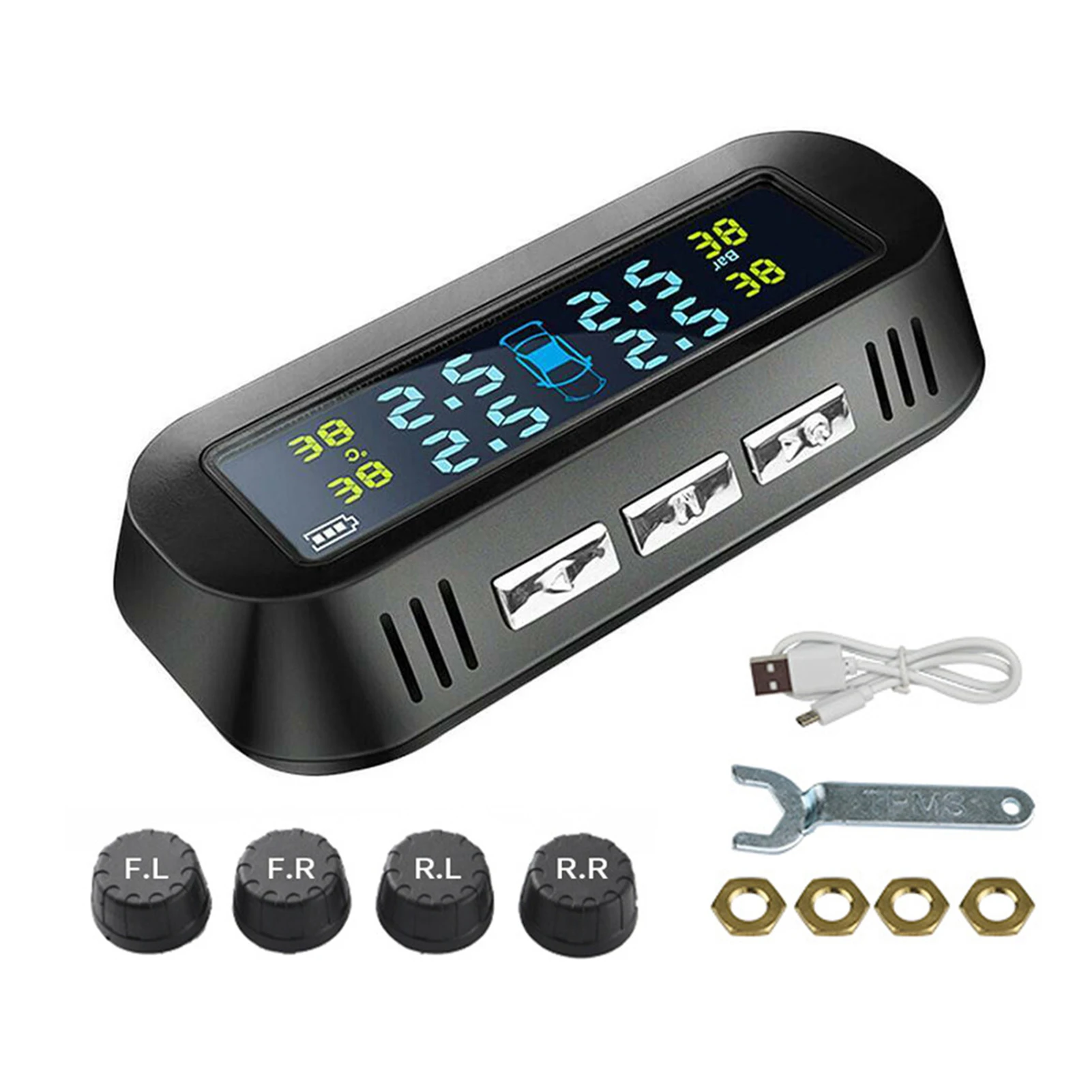 

Solar TPMS Pressure Monitoring System Pressure Monitors Tire Pressure Monitors Easy To Install