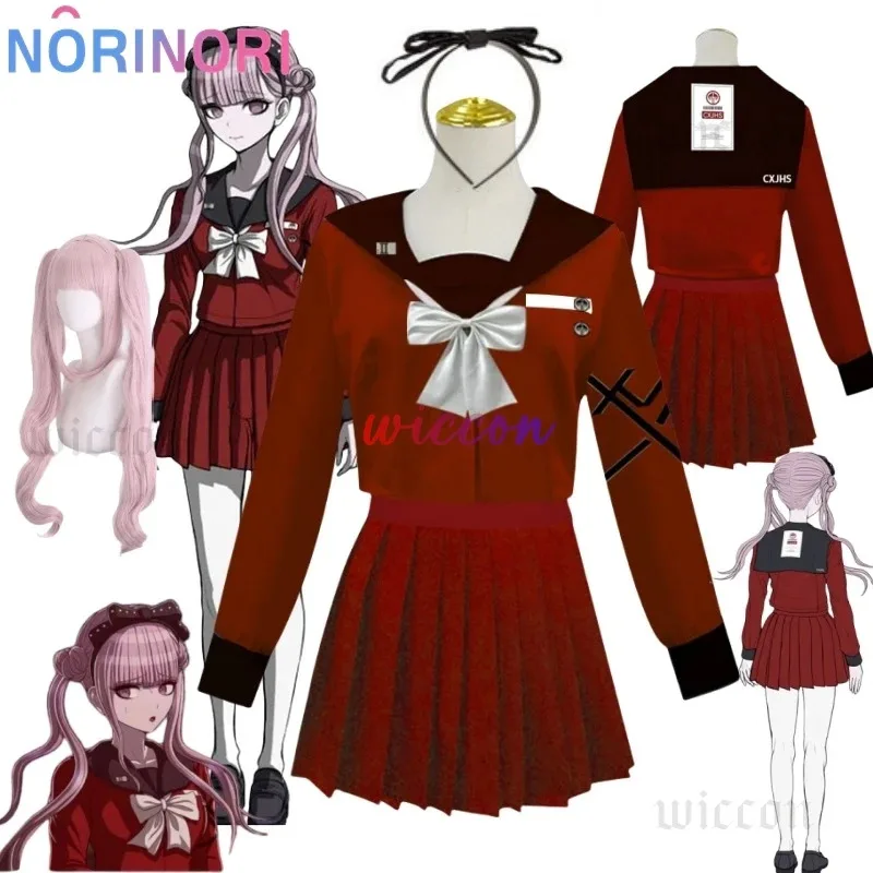 

Аниме игра The Hundred Line Tsukumo Ram, карнавальный костюм, японский Jirai Kei, школьная форма для девочек, красное платье JK, розовое индивидуальное платье