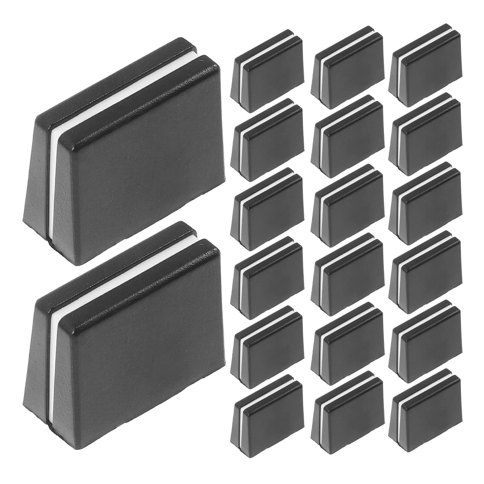 20Pcs Audio Mixer Fader Knob Caps Plastic Slider Fader Covers Compatible with Mixing Desk Sound Board Potentiometer Sliders