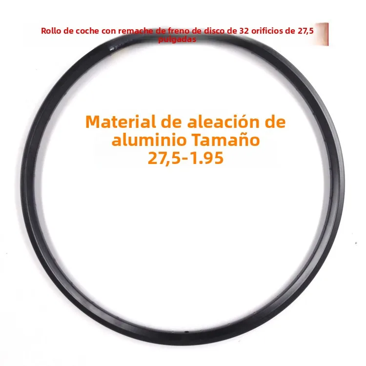 Llanta de Bicicleta de Montaña de Aleación de Aluminio de 27.5 Pulgadas, 32/36 Agujeros, Velocidad Única, Llanta Remachada, A...